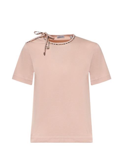 バーバリーチェックボウコットンTシャツ 送料無料