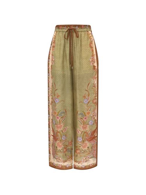ZIMMERMANN インドラ プリント シルク パンツ 送料無料