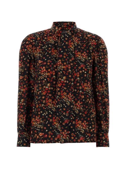 GUCCI プリントシルクシャツ 送料無料