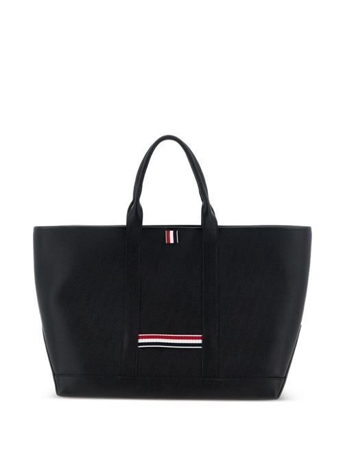 THOM BROWNE ミディアム レザー トートバッグ 送料無料