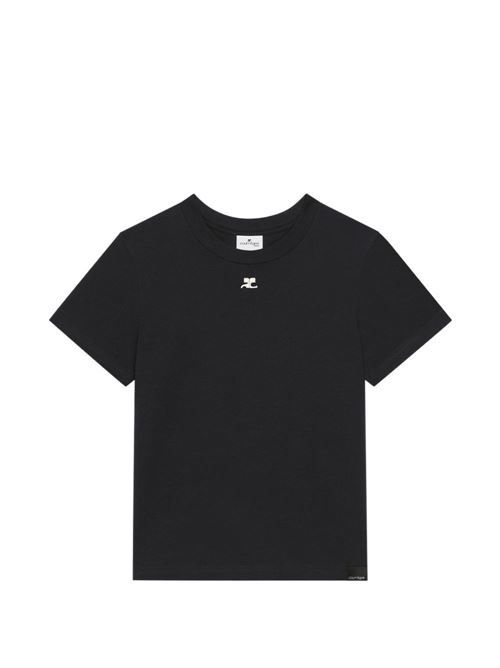 COURRÈGES ロゴコットンTシャツ 送料無料