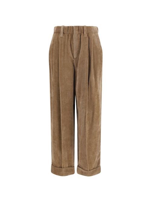 BRUNELLO CUCINELLI プリーツコーデュロイパンツ 送料無料