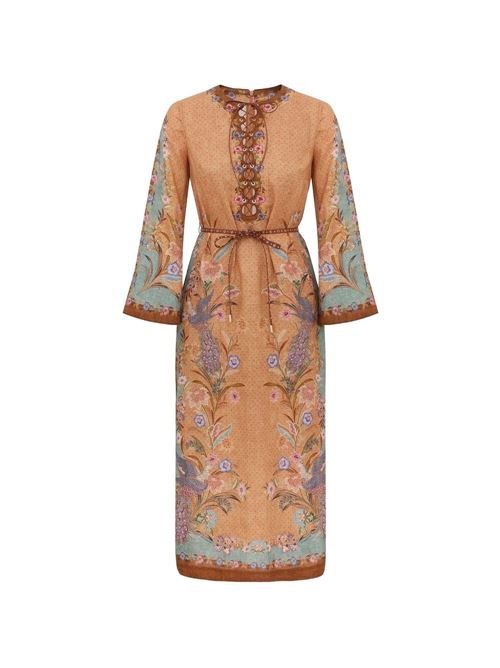 ZIMMERMANN INDRA LINEN MIDI DRESS 送料無料