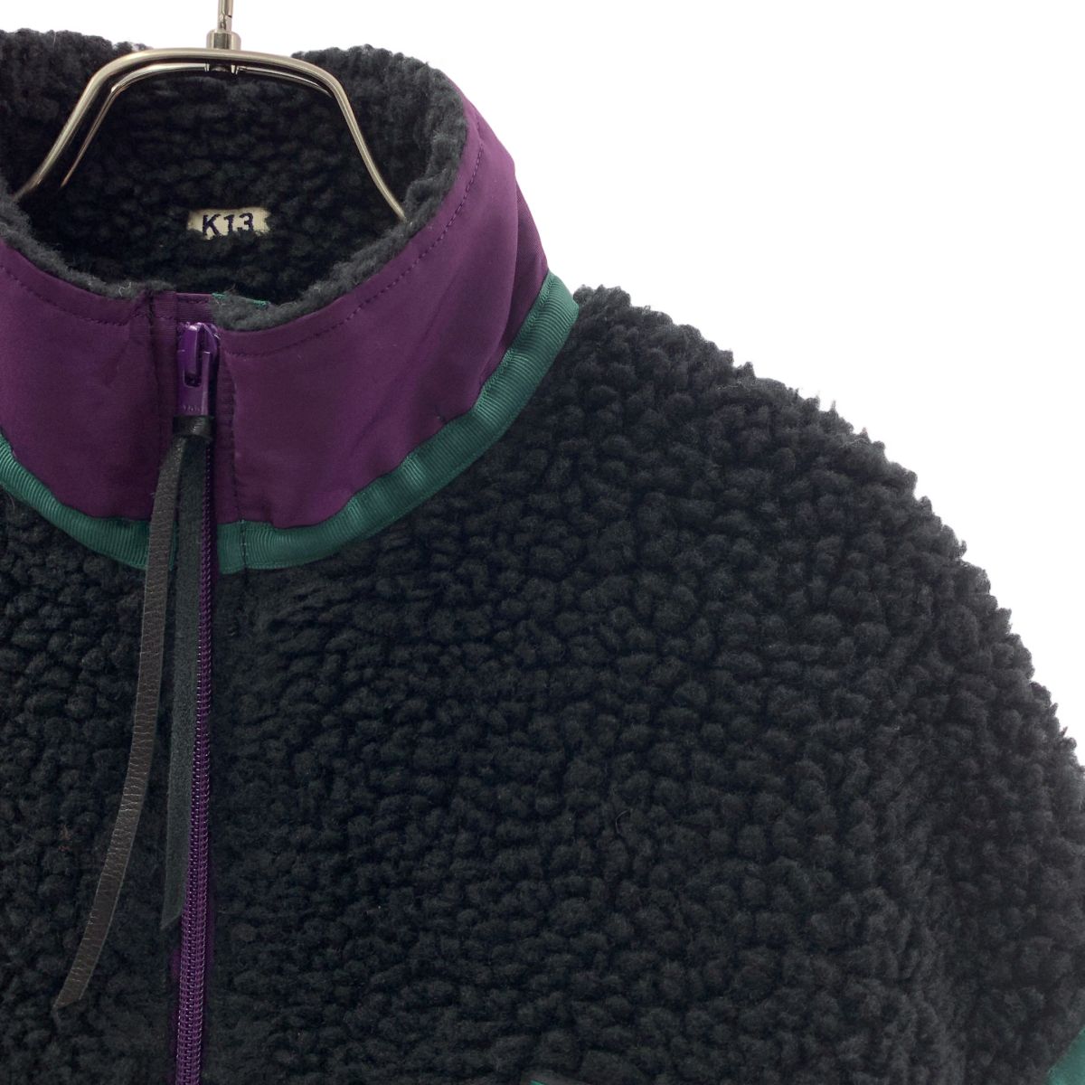 KHOKI / コッキ | Freece-texture jacket フリース ジャケット | 3 | ブラック/グリーン/パープル | メンズ KHOKI / コッキ | Freece-texture jacket フリース ジャケット | 3