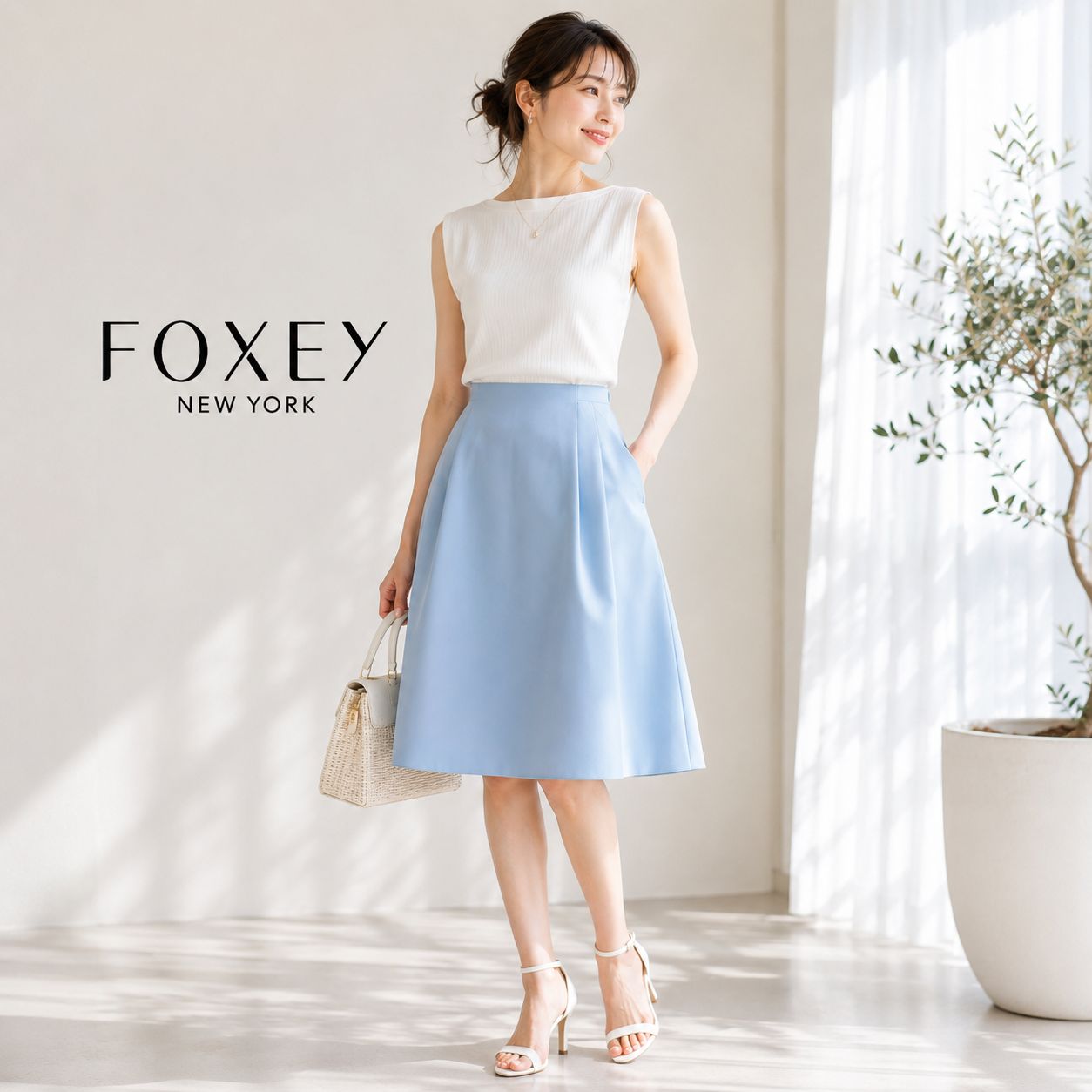 近年★タグ付き未使用★FOXEY/フォクシー スカート スイングスイング40 未使用に近い / 希少 プレミアムカラー】FOXEY NEW YORK / フォクシー
