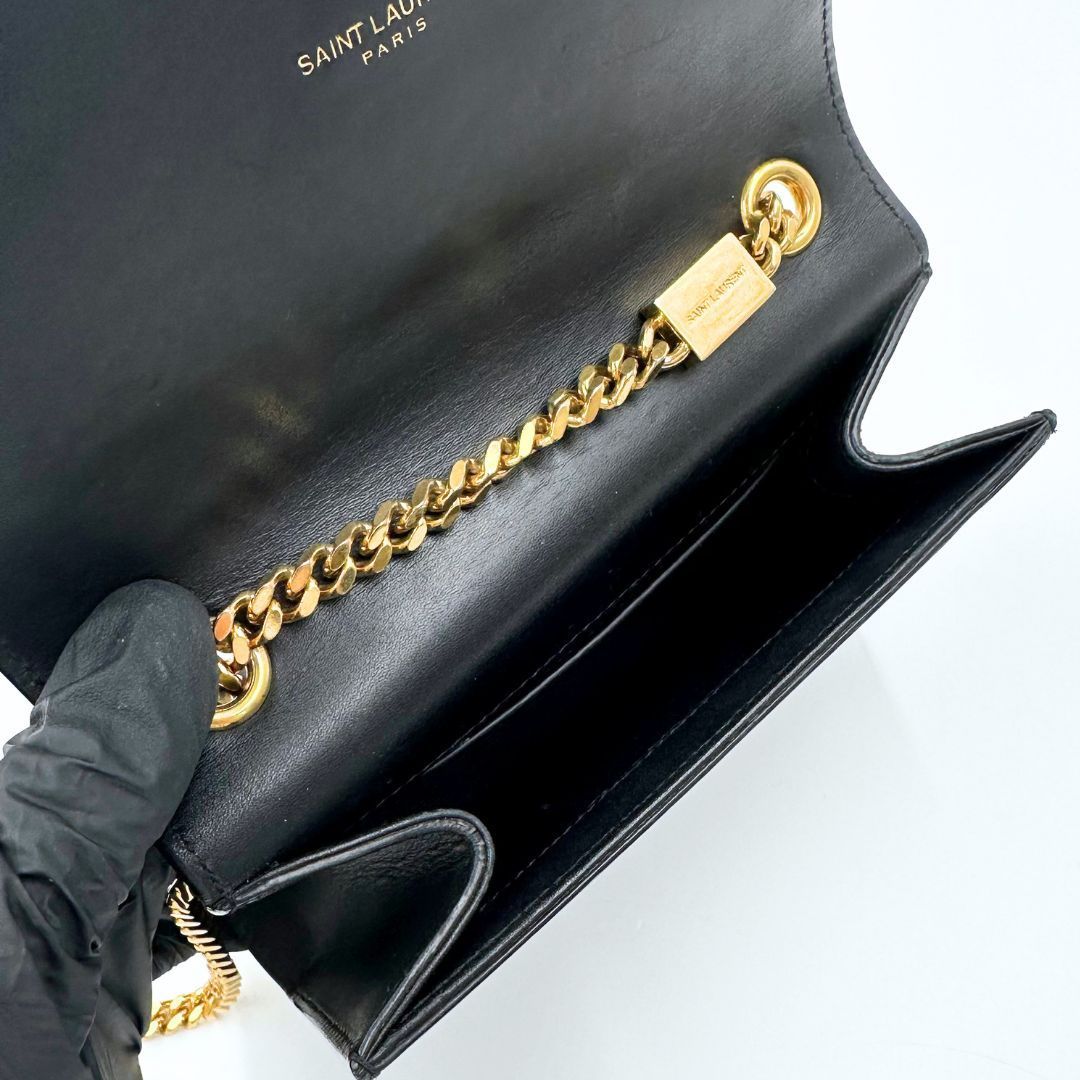 美品】Saint Laurent ケイト ハート タッセル チェーン ショルダー