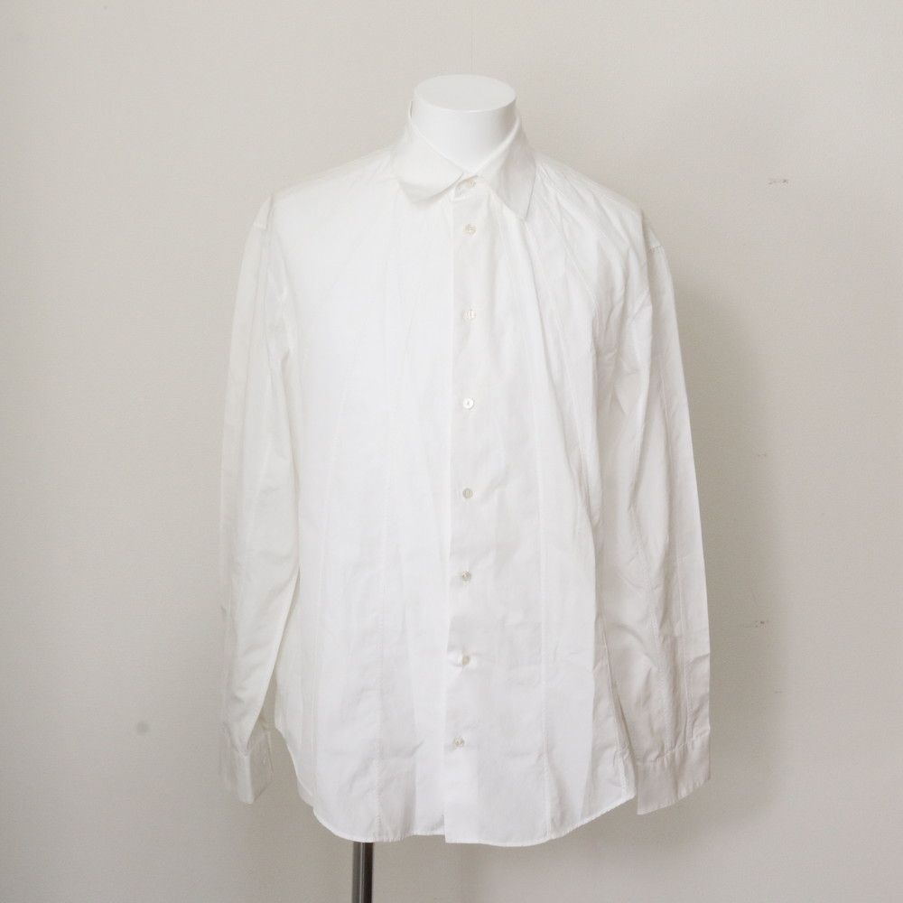 ルイヴィトン タグ付 長袖 シャツ Yシャツ M ホワイト トップス 洋服 ファッション ブランド 紳士 メンズ WBM EF24-4【中古】