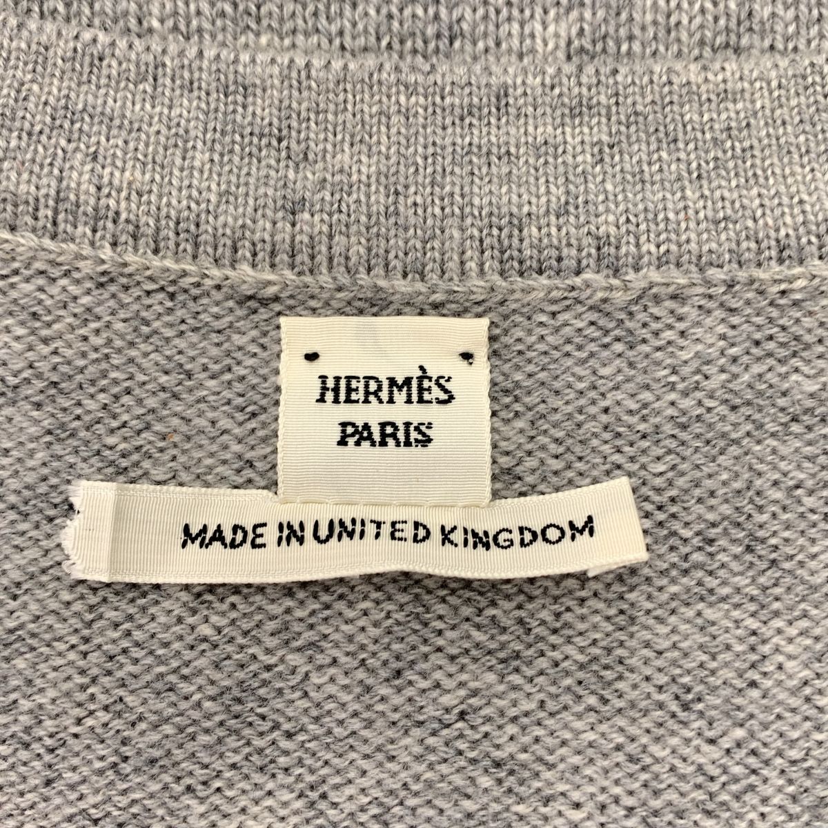 美品】 HERMES / エルメス | カシミヤ Hボタン 半袖ニット | 34