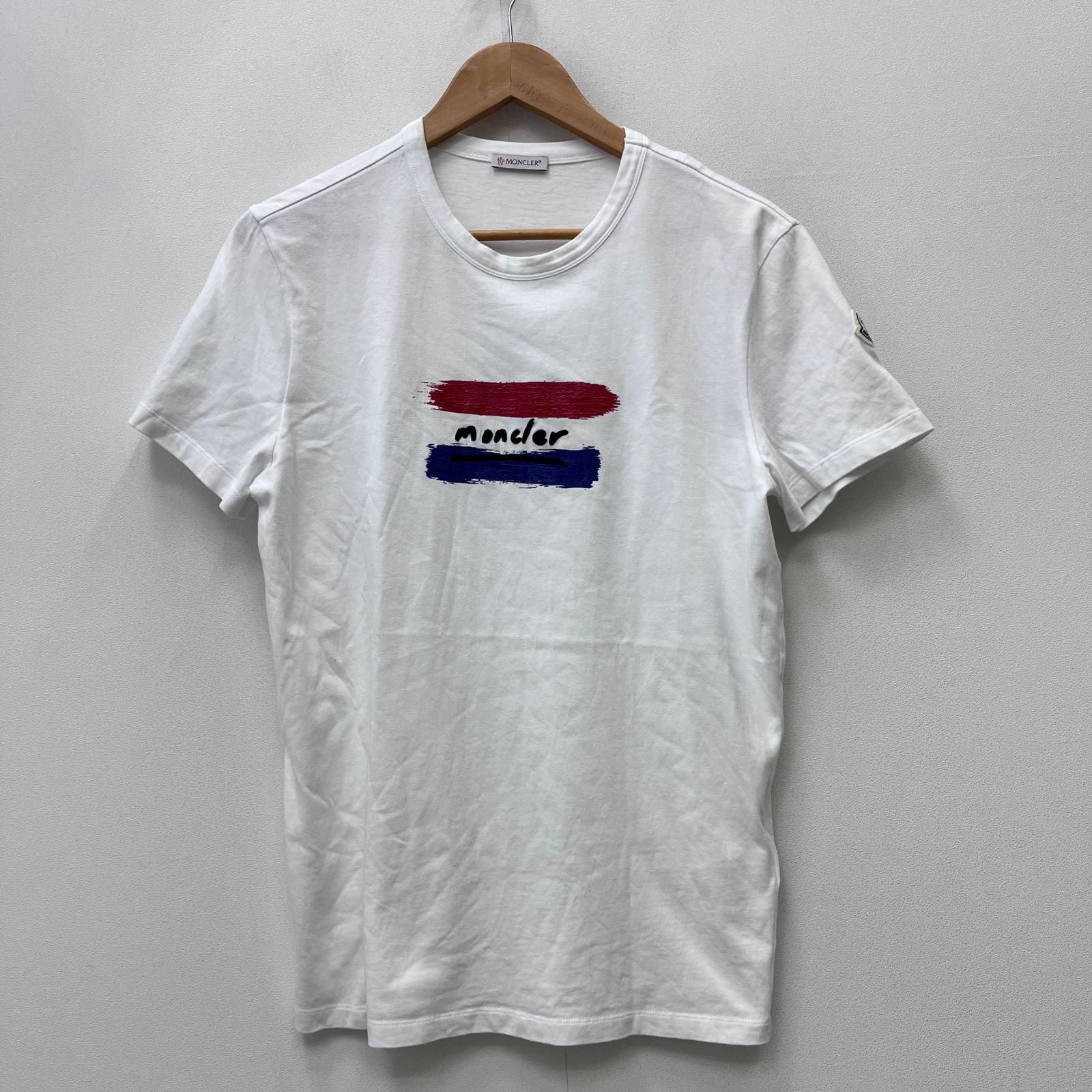 【加古川店】 中古 MONCLER | モンクレール 半袖Ｔシャツ MAGLIA T-SHIRT 国内正規品 F20918C79310 8390T ホワイト サイズ：M 【108】