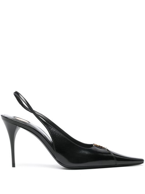 SAINT LAURENT バビロン レザー スリングバック パンプス 送料無料