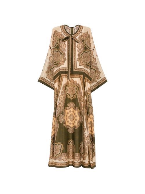 ZIMMERMANN MAHON プリント シルク ドレス 送料無料