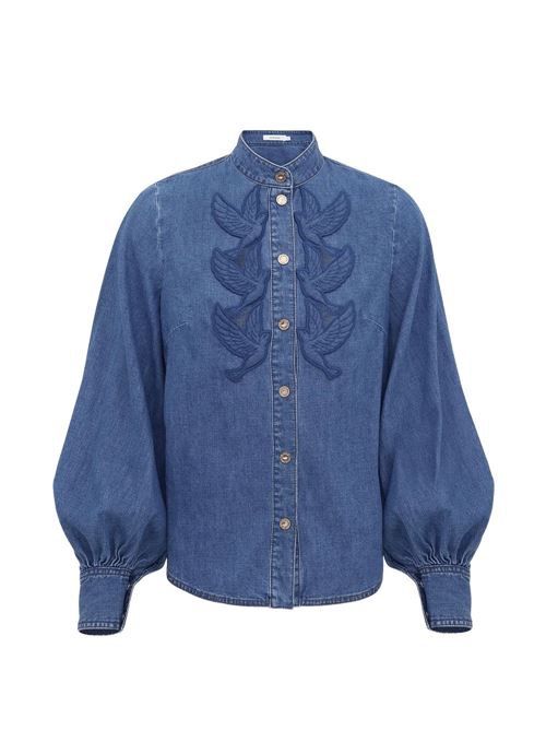 ZIMMERMANN デニムアップリケシャツ 送料無料