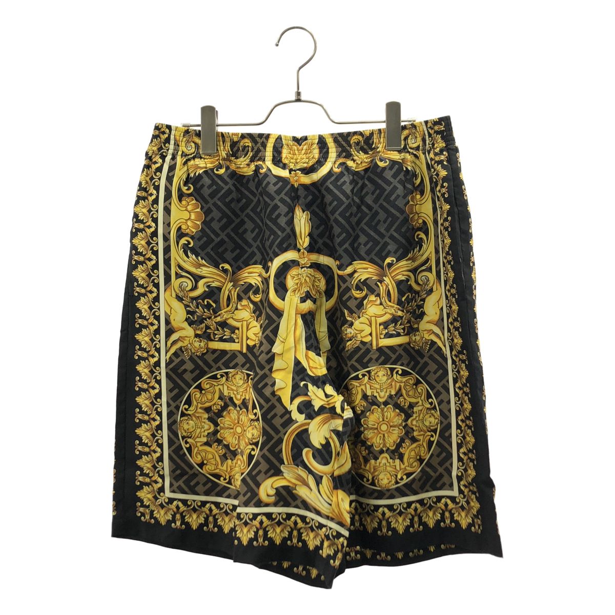 極美品 FENDACE FENDIxVERSACE FFロゴラインショートパンツ FENDI