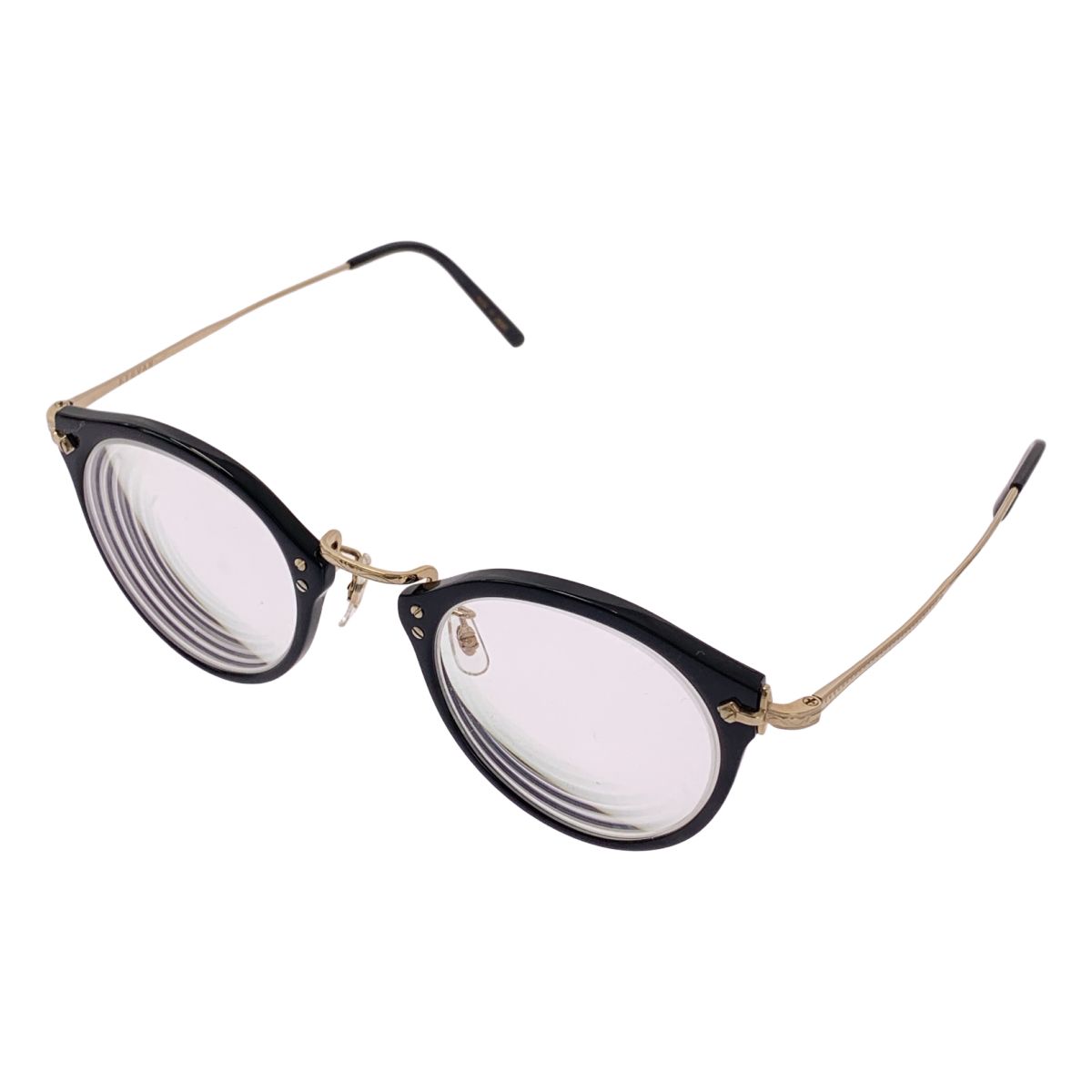 EYEVAN / アイヴァン | Capsule Collection コンビネーションフレーム アイウェア | 47□24-145 | ブラック/ゴールド