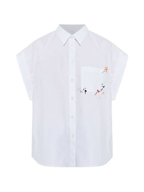 PS PAUL SMITH 刺繍入りコットンシャツ 送料無料