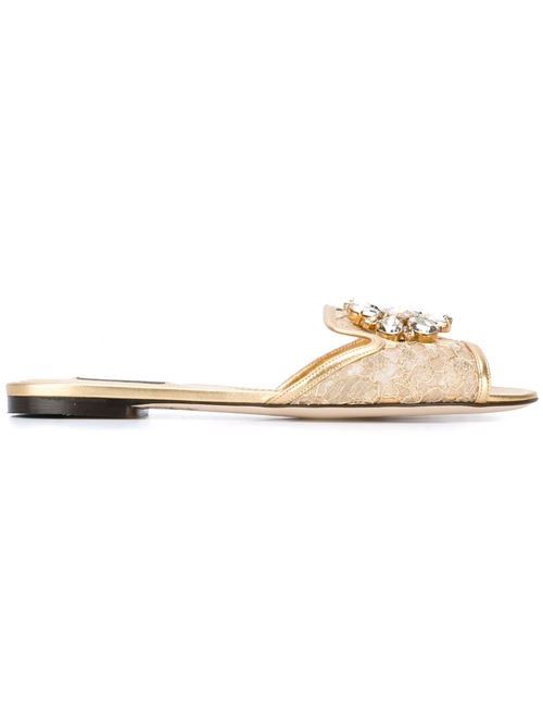 DOLCE&GABBANA レインボーレーススリッパ 送料無料