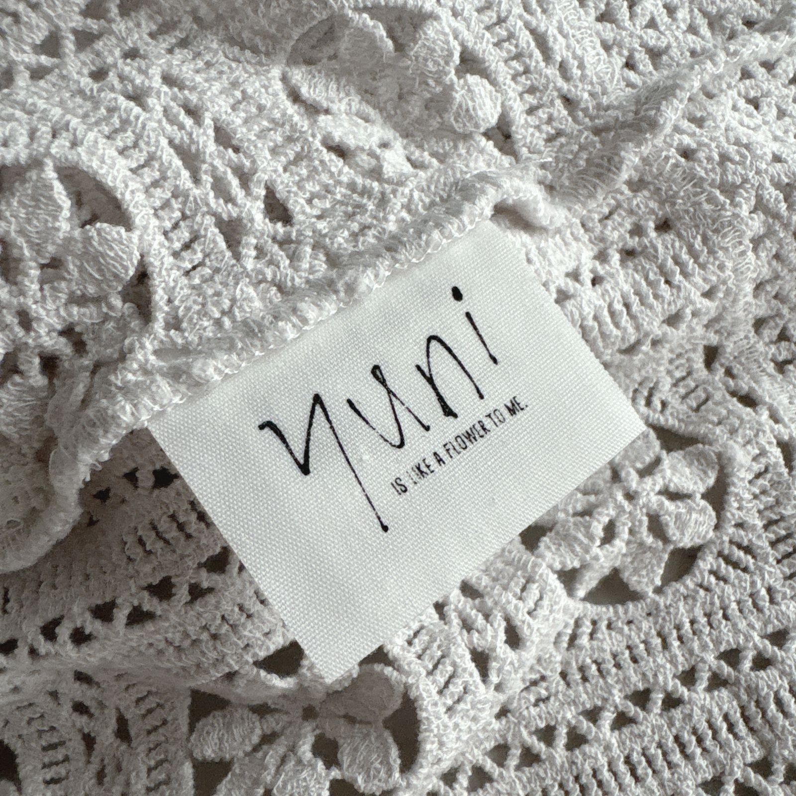 極美品 / yuni ユニ / コットンレース gather sleeve haori ブラウス 
