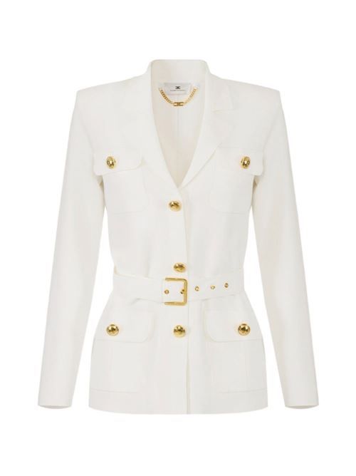 ELISABETTA FRANCHI エリザベッタ フランキ ベルト付きシングルジャケット 送料無料