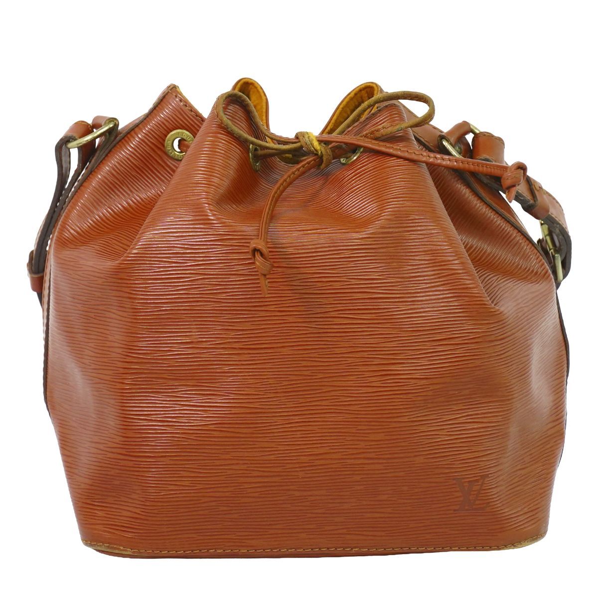 本物 ルイヴィトン LOUIS VUITTON LV プチ ノエ エピ レザー ショルダーバッグ ケニアブラウン M44103 Noe ビトン バッグ 中古・
