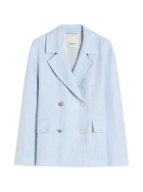 S MAX MARA リネン ダブルブレスト ジャケット 送料無料