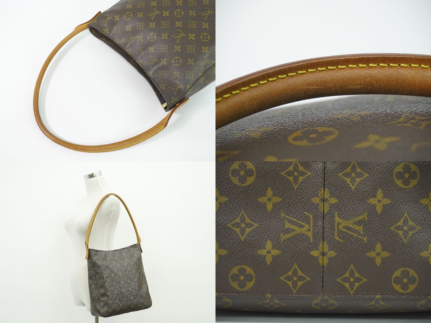 本物 ルイヴィトン LOUIS VUITTON LV ルーピング GM モノグラム 