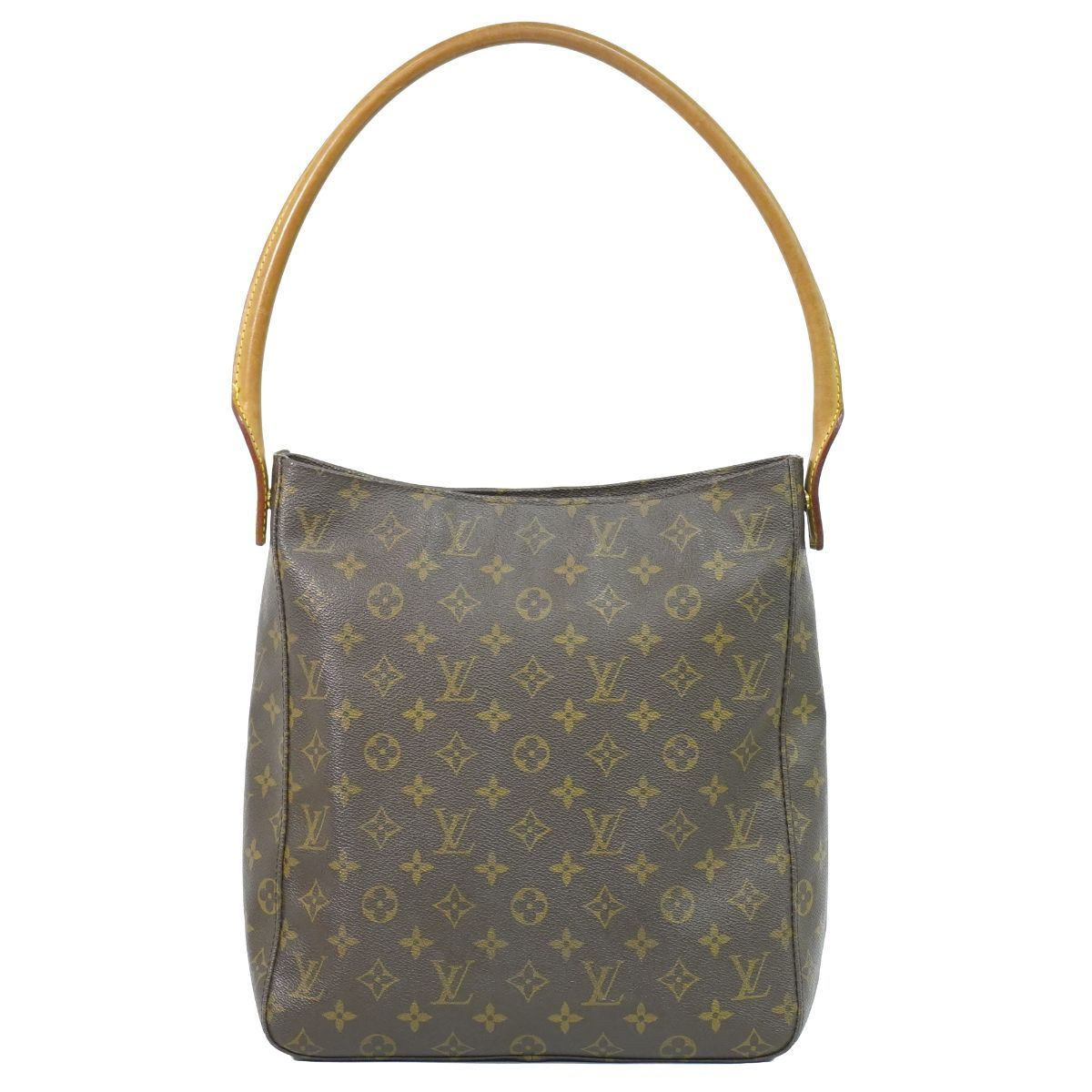 本物 ルイヴィトン LOUIS VUITTON LV ルーピング GM モノグラム ショルダーバッグ ブラウン M51145 Looping ビトン バッグ 中古・