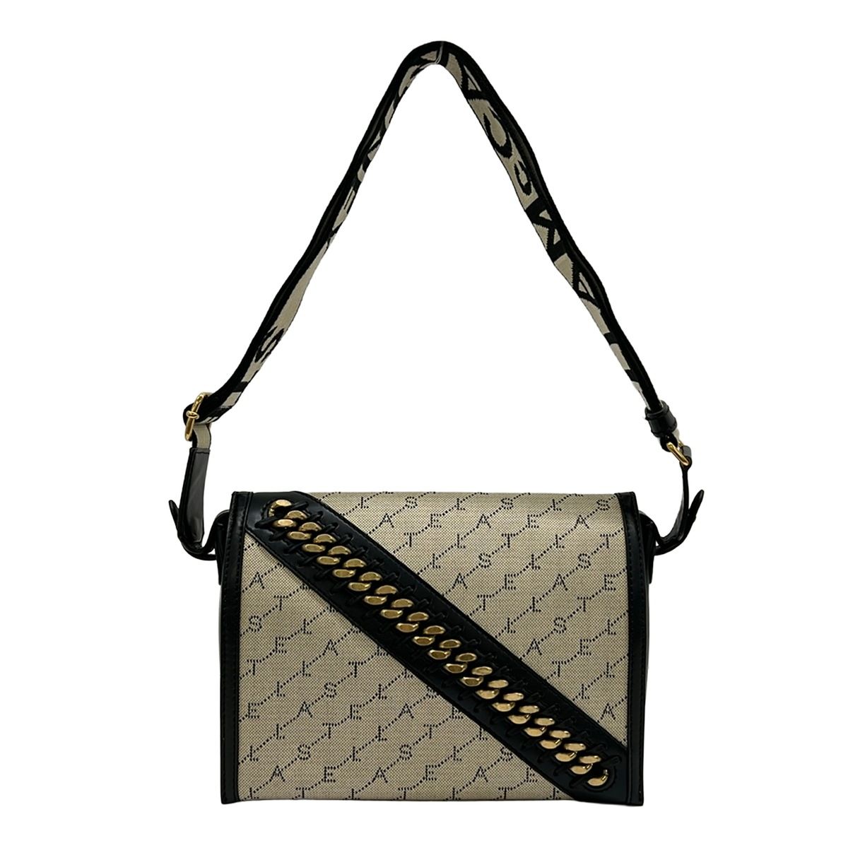 stellamccartney(ステラマッカートニー) ショルダーバッグ - 557939 アイボリー×黒×ゴールド