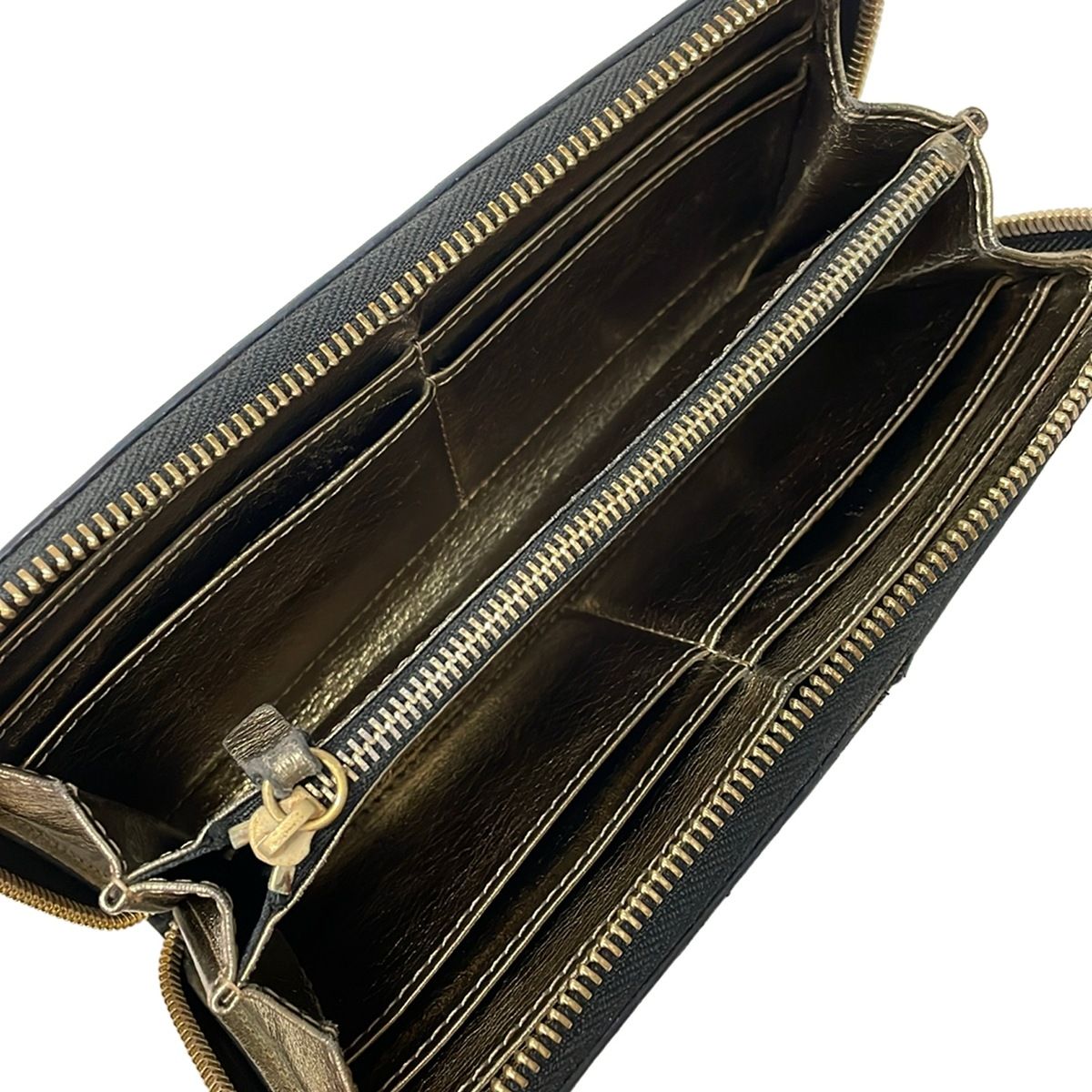 stellamccartney(ステラマッカートニー) 長財布 - 黒×ゴールド スター 