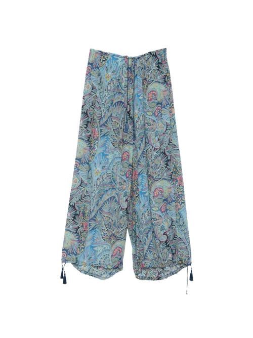 ETRO プリント ワイドレッグ パンツ 送料無料