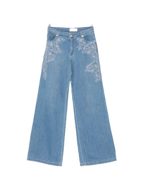 ERMANNO 刺繍デニムジーンズ 送料無料