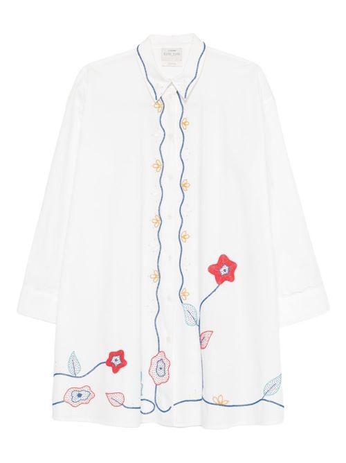 FORTE FORTE 刺繍コットンシャツ 送料無料