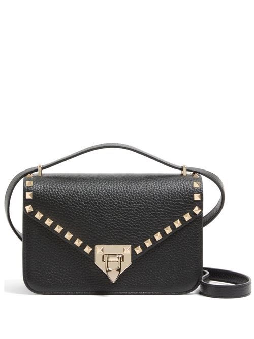 VALENTINO GARAVANI ロックスタッズ スエード レザー ショルダーバッグ 送料無料