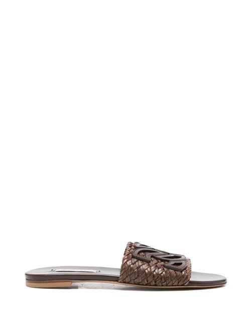 CASADEI レザーフラットサンダル 送料無料