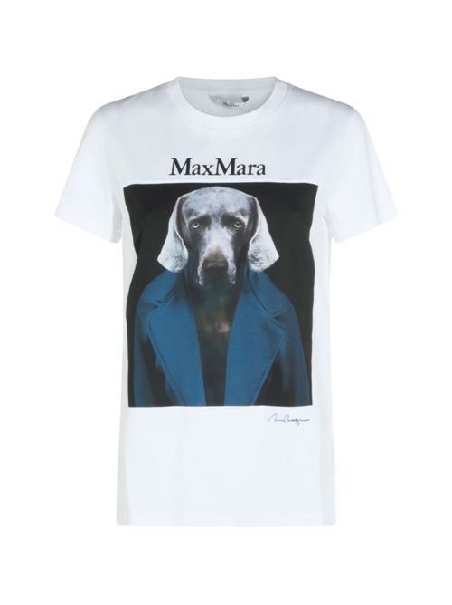 MAX MARA プリントコットンTシャツ 送料無料