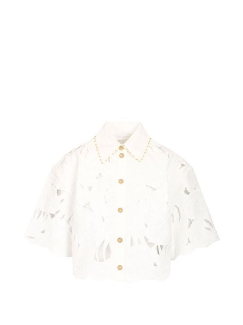 ZIMMERMANN MAHON クロップドコットンシャツ 送料無料