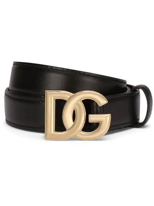 DOLCE&GABBANA DGロゴ レザーベルト 送料無料