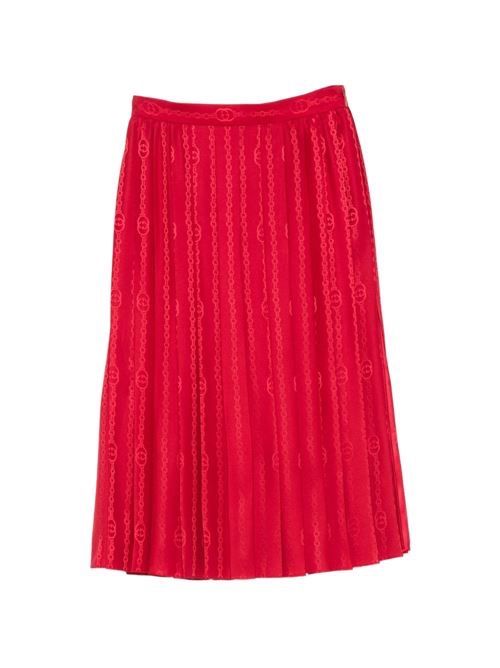 GUCCI シルク ミディスカート 送料無料