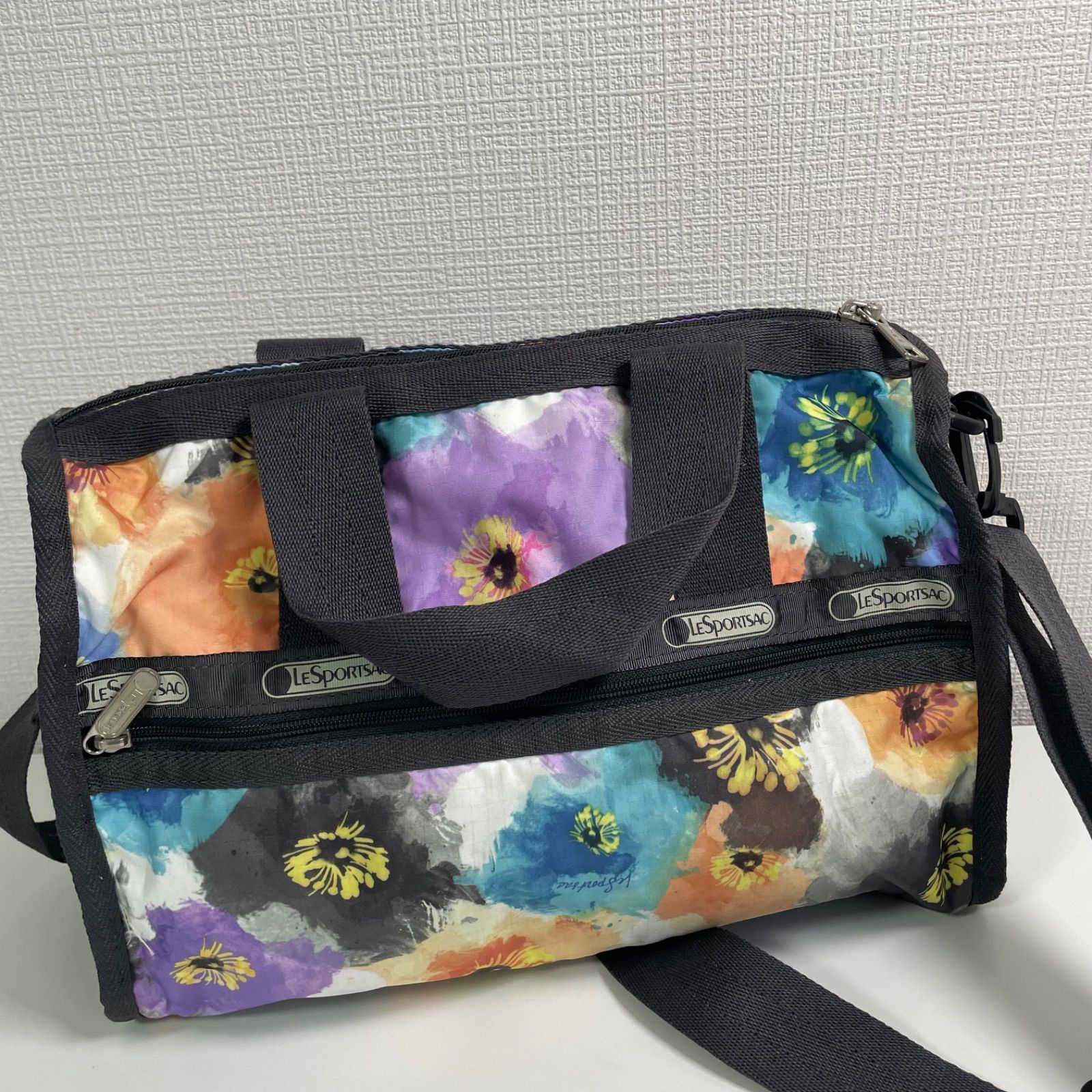 LeSportsac ショルダーバッグ ポーチ付き ボストンバッグ - メルカリ