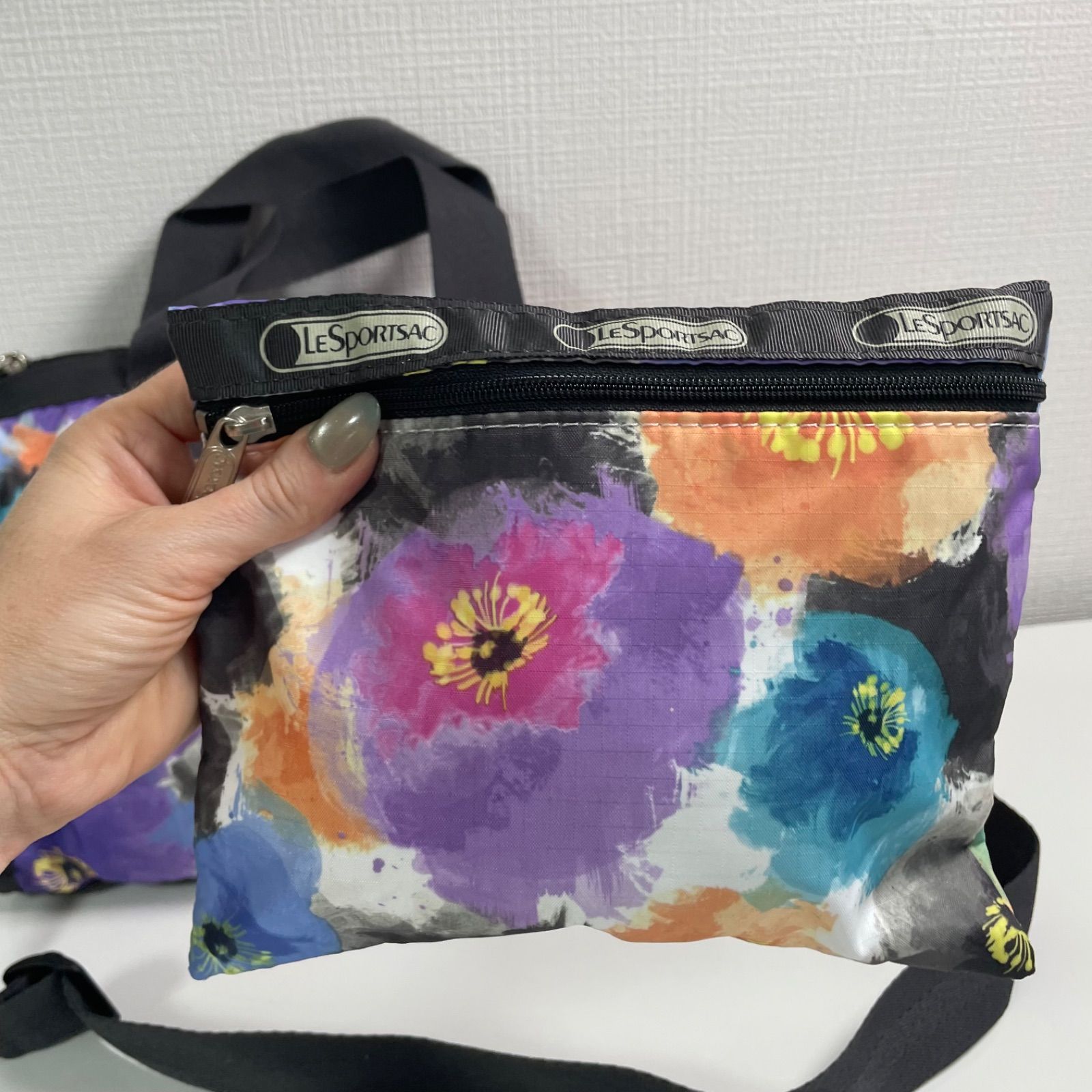 LeSportsac ショルダーバッグ ポーチ付き ボストンバッグ - メルカリ