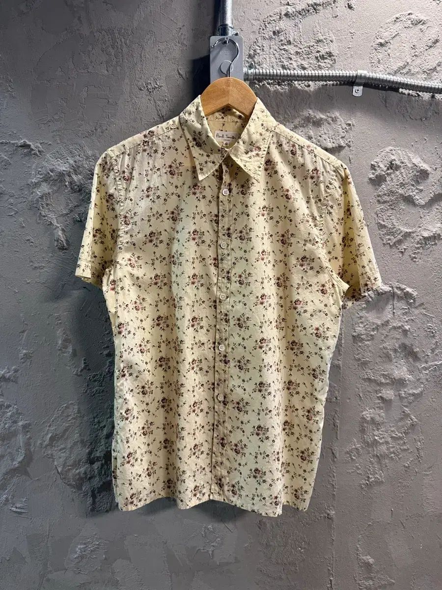 M ポール・スミス PAUL SMITH フローラル コットン 半袖 シャツ 옐로우 6,988円