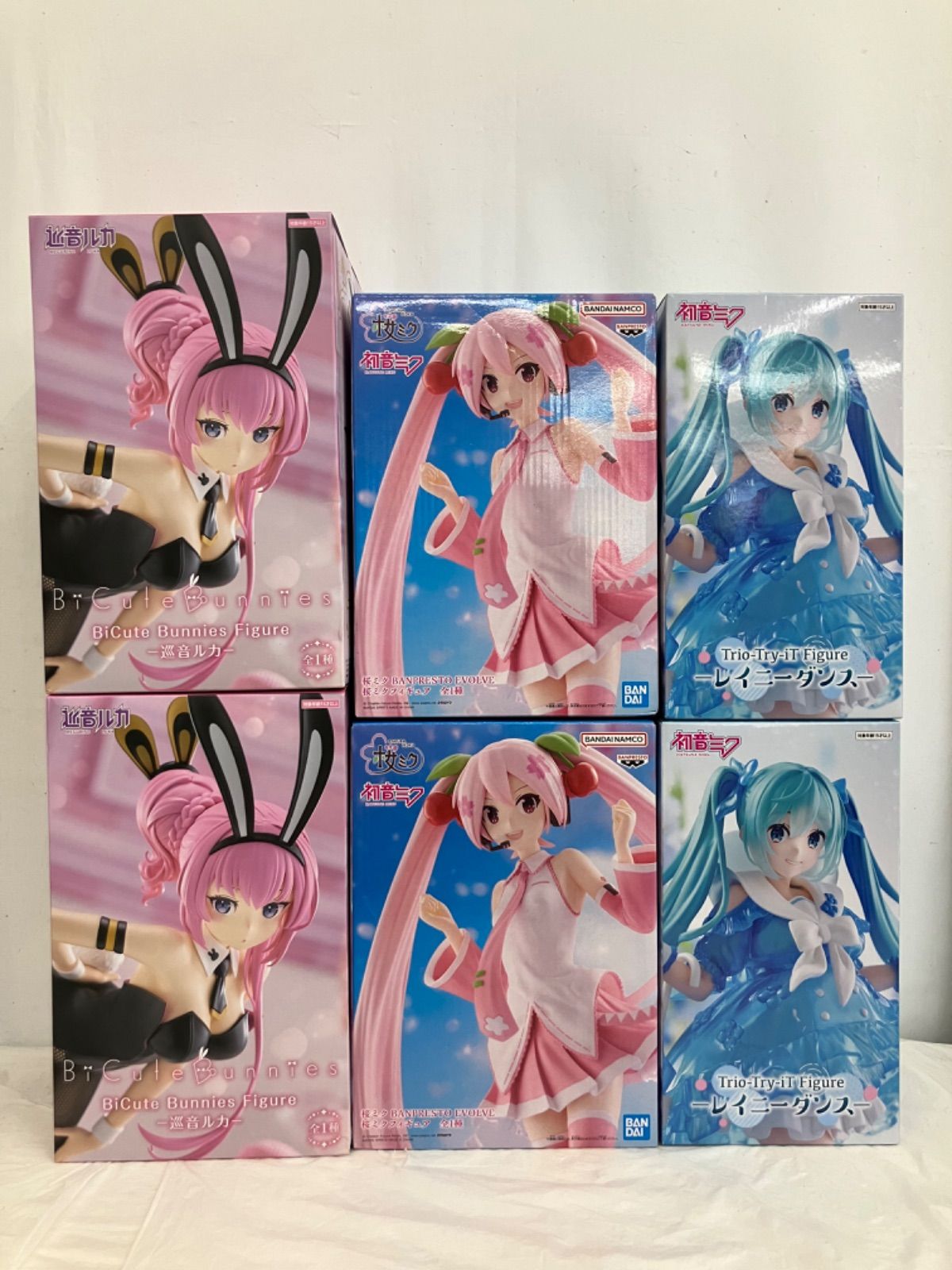 未開封 初音ミク 桜ミク 巡音ルカ フィギュア 3種 6個セット LF6917