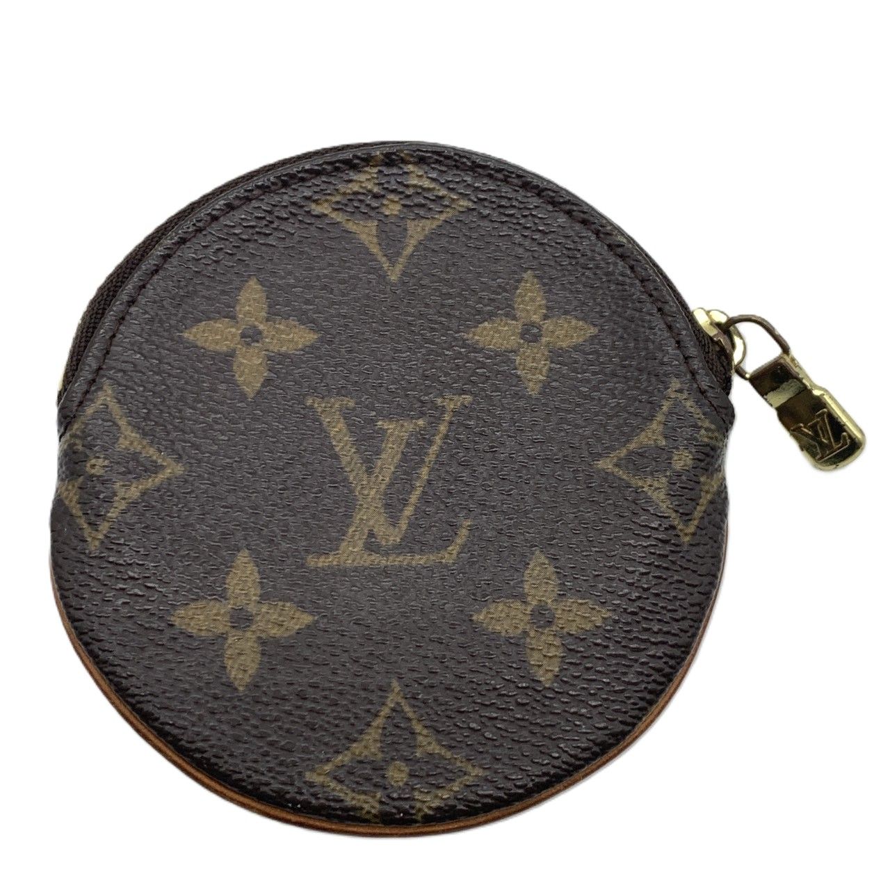 ルイヴィトン モノグラムキャンバス コンパクト 丸型コインケース ポルトモネ・ロン Louis Vuitton 中古