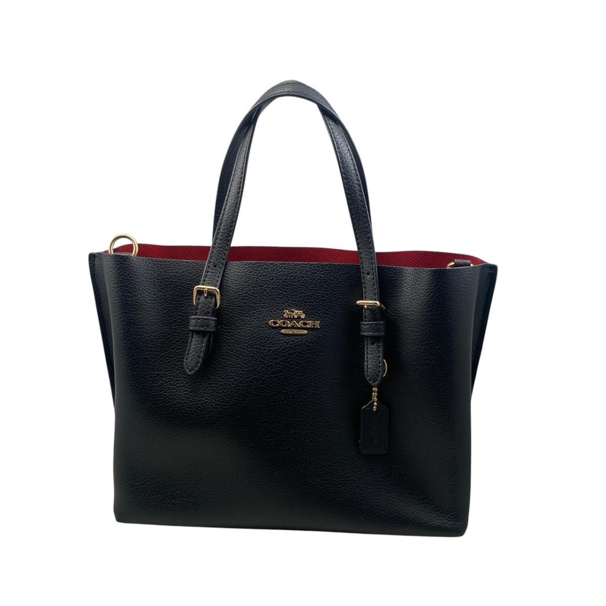 ☆コーチ トートバッグ モリー トート 25 C4084 レザー ブラック レッド COACH