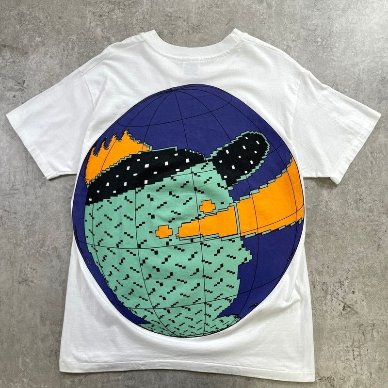 90年代 USA製 Opcode Systems オプコード社 Vision 2.0 World Tour プロモーショングラフィックTシャツ メンズXL相当 企業 シングルステッチ VINTAGE ヴィンテージ 古着 白色