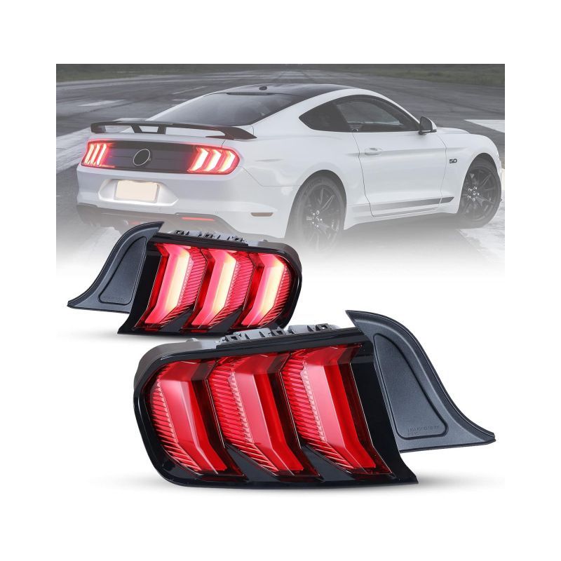 フォード Ford マスタング MUSTANG 2015-2020年 テールランプ ブレーキランプ レッド 左右セット LH RH 外装アクセント