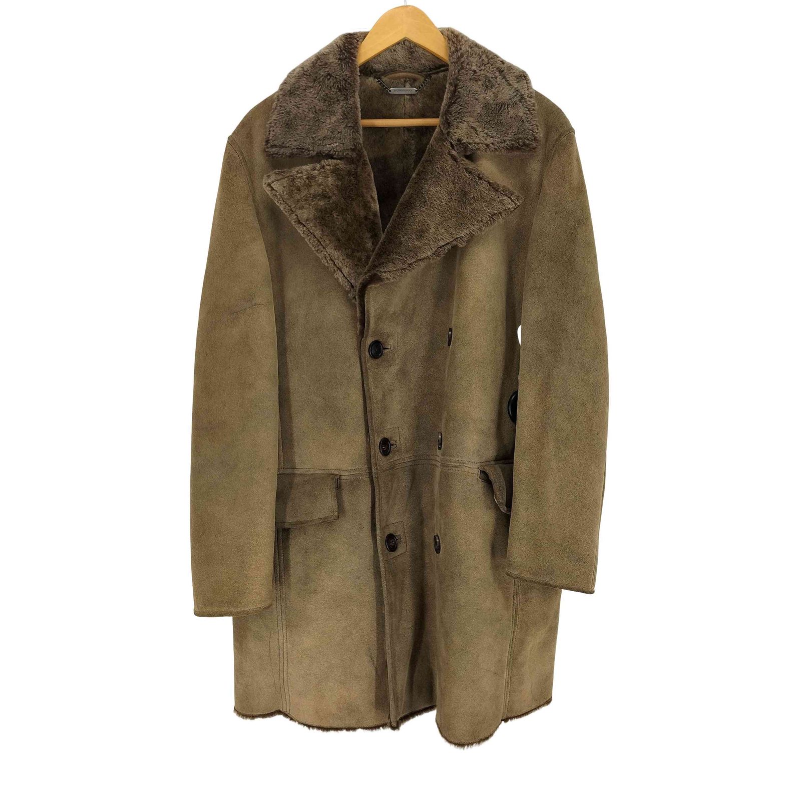 バーバリーロンドン BURBERRY LONDON 裏地ファー ムートンレザー コート レディース import：M