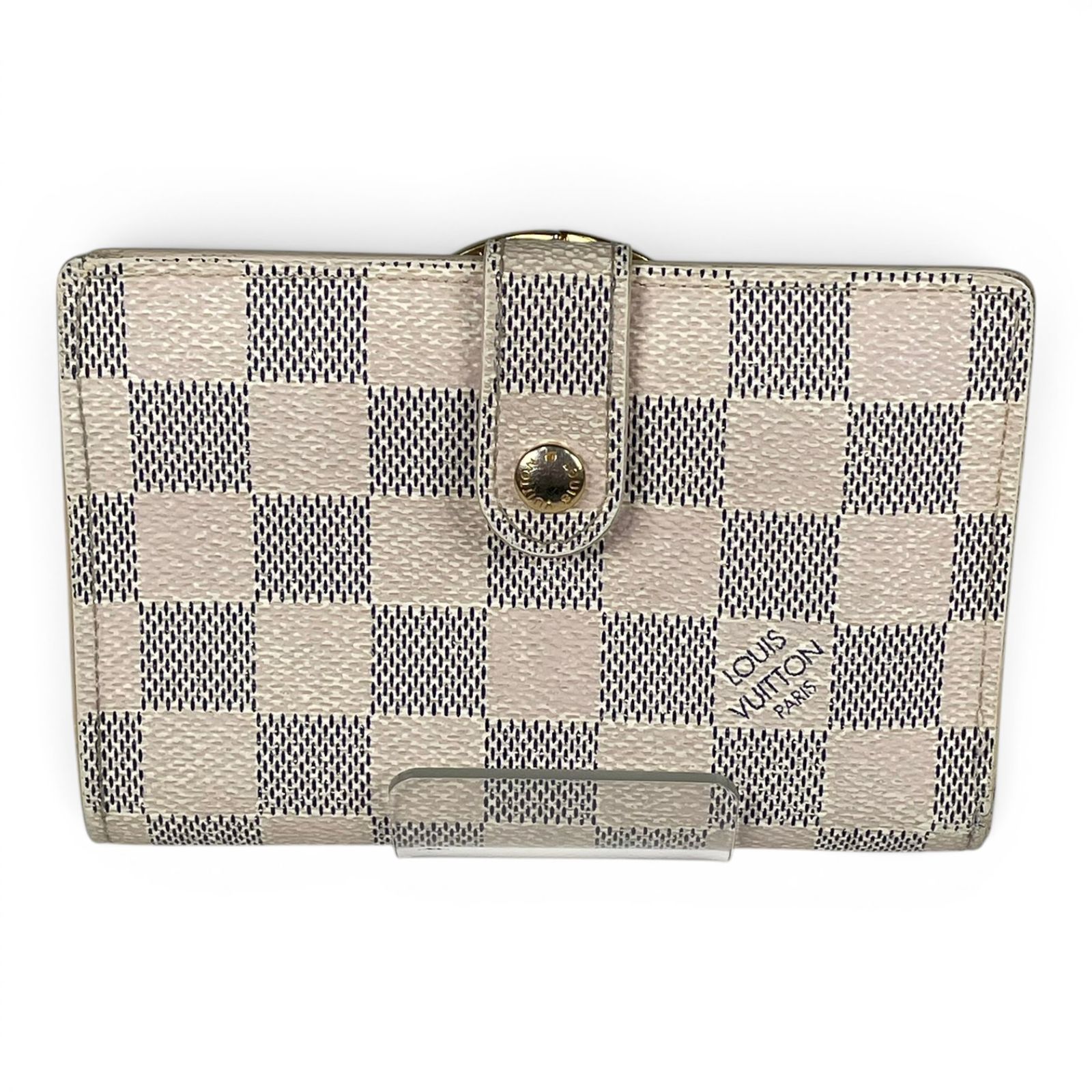 LOUIS VUITTON ルイヴィトン 二つ折り財布 がま口 ダミエ アズール