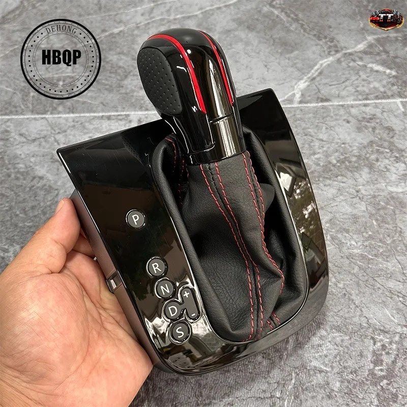 DSGギアシフトノブレバーカバーにレザーまたはレッドラインステッチ ゴルフ6 MK6 G T I ジェッタ MK6 GLI