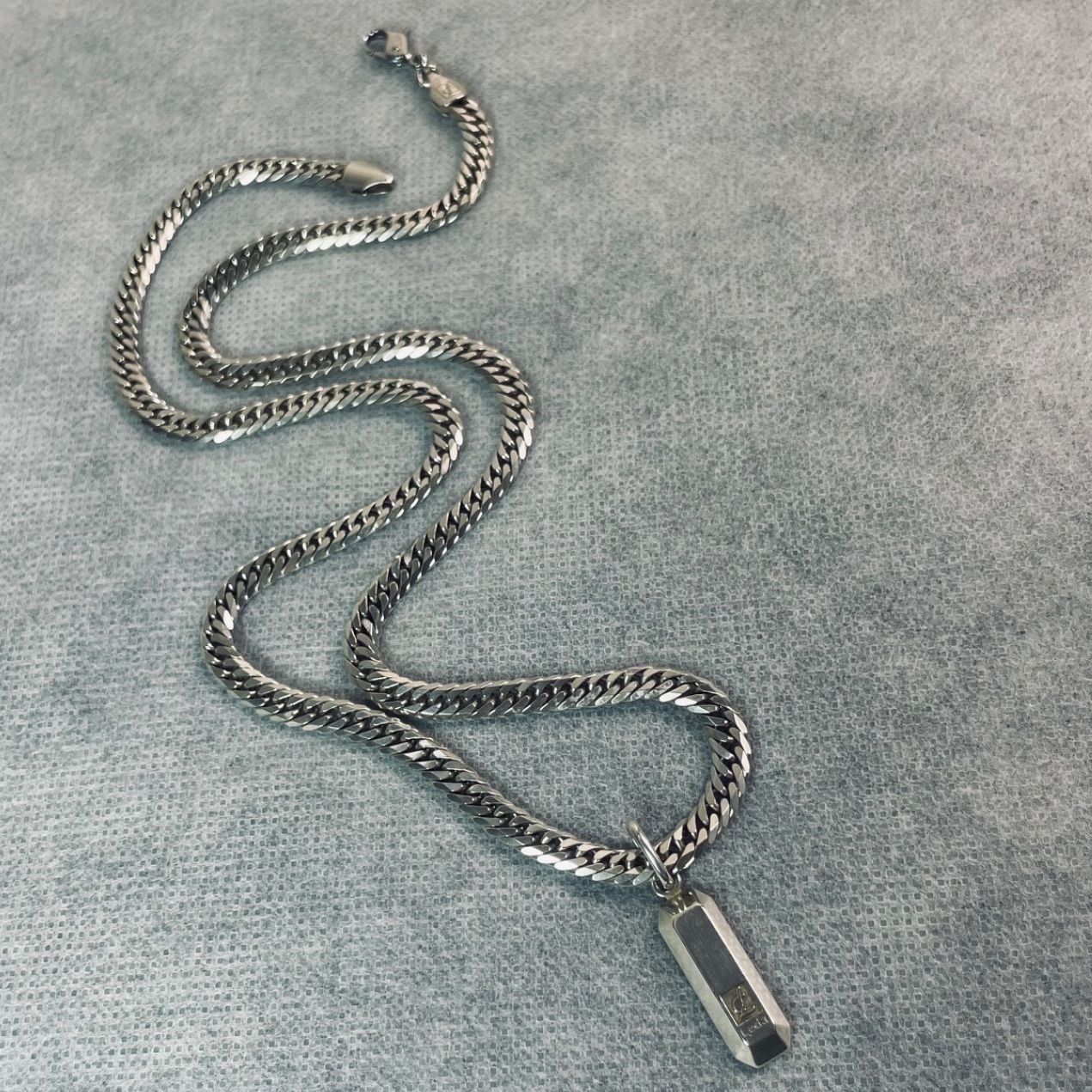 Leba SILMA/レダシルマ、喜平ペンダントネックレス、インゴットトップ、健康アクセサリー
