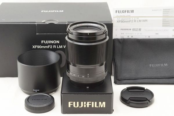 ☆極上美品☆ FUJIFILM フジフィルム FUJINON XF 90mm F2 R LM WR 元箱 付属品 ♯26061804
